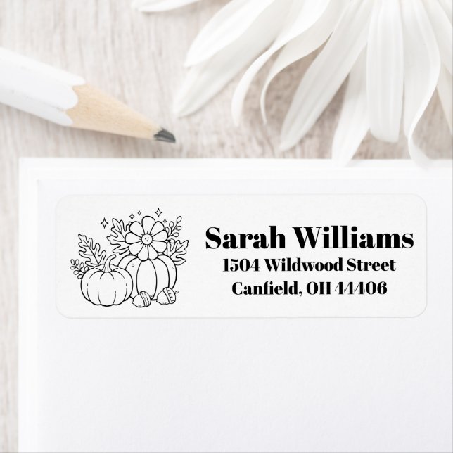 Hand Drawn Fall Pumpkin Leaves (Insitu)