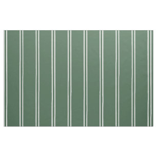 Hand Drawn Farmhouse Stripes Deep Forest Green Fabric