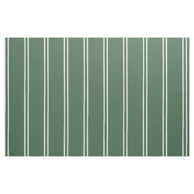 Hand Drawn Farmhouse Stripes | Deep Forest Green Fabric (Fat Quarter)