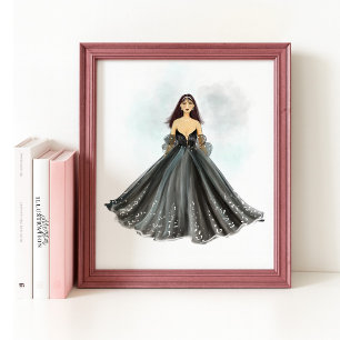 Hand-Drawn Fashion Sketch ,Luxury Art Print