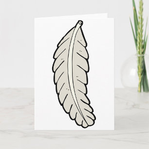 Hand Drawn Feather Minimalist Nature Card