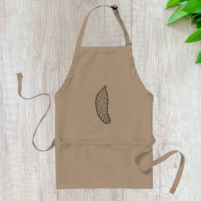 Hand Drawn Feather Minimalist Nature  Standard Apron (Creator Uploaded)