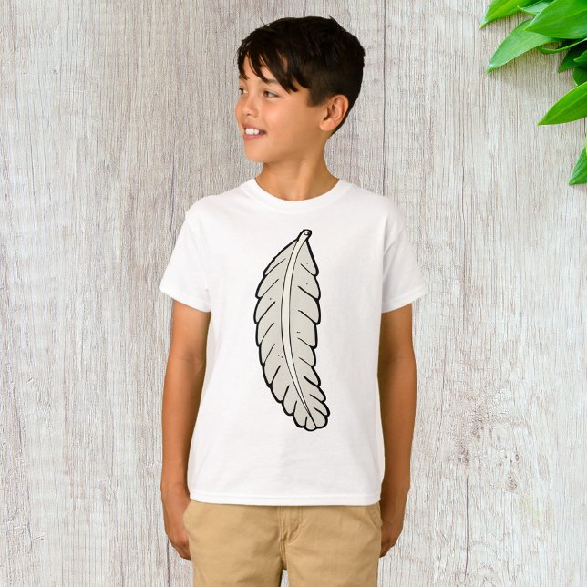 Hand Drawn Feather Minimalist Nature  T-Shirt (Creator Uploaded)