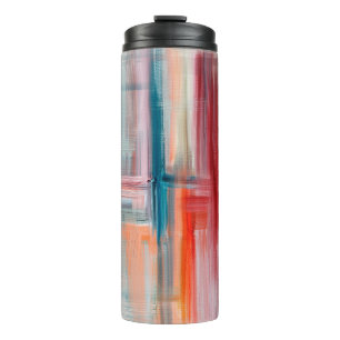 Hand drawn fine art painting. Oil on canvas, long Thermal Tumbler