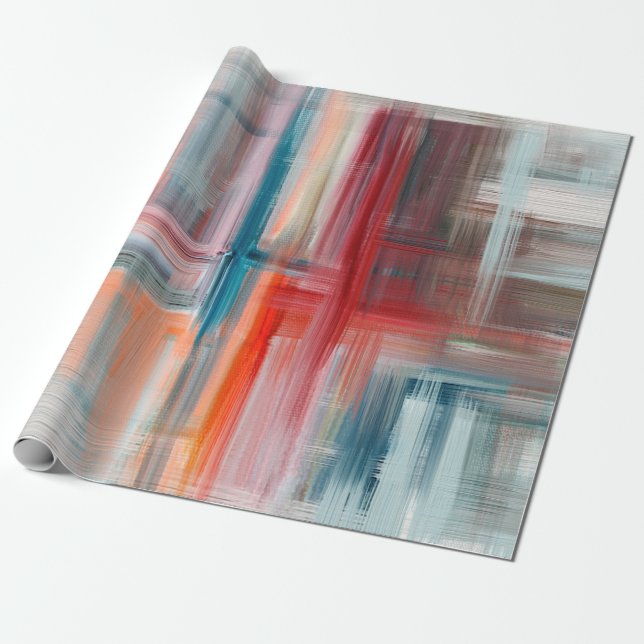 Hand drawn fine art painting. Oil on canvas, long  Wrapping Paper (Unrolled)