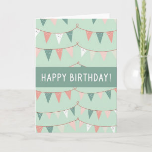 Hand Drawn Flag Birthday Card