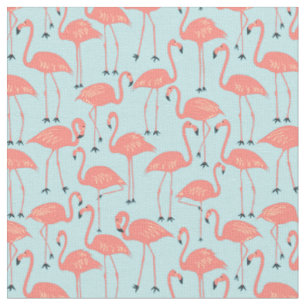 Hand-Drawn Flamingo Tropical Sewing & Quilting Fabric