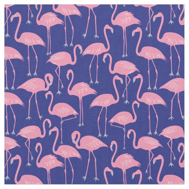 Hand-Drawn Flamingo | Tropical Sewing & Quilting Fabric (Close Up)