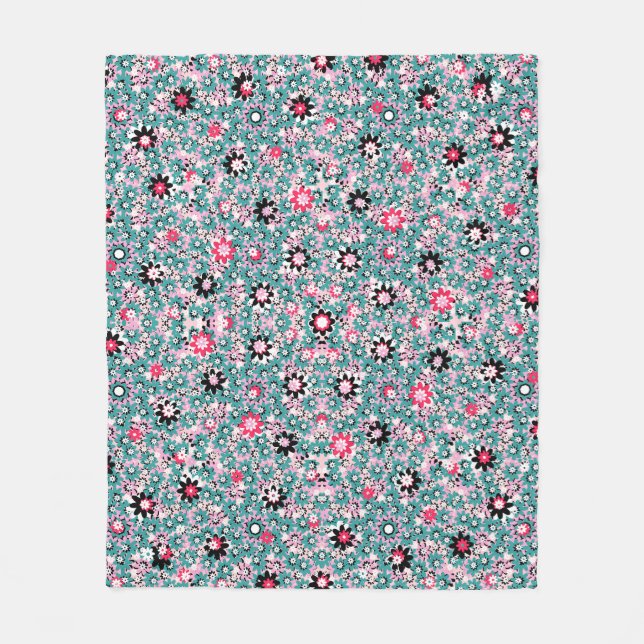 Hand Drawn Floral Baby Blanket – Soft & Cosy Custo (Front)