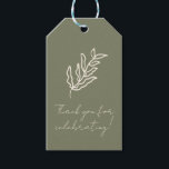 Hand Drawn Floral Botanical Scribble Bridal Shower Gift Tags<br><div class="desc">Hand Drawn Sage Green Floral Botanical Scribble Bridal Shower Thank You Gift Tags</div>