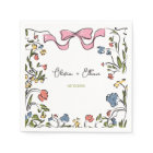 Hand Drawn Floral Bow Wedding
