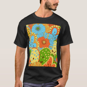 Hand Drawn Floral: Colourful Seamless T-Shirt