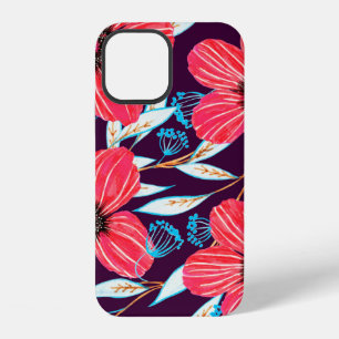 Hand-drawn floral herbal seamless pattern. Sketche iPhone 12 Case