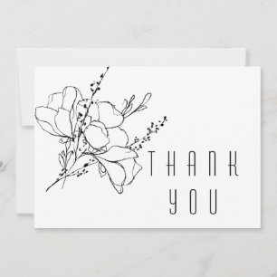 Hand-Drawn Floral II Spray Thank You