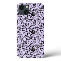 Hand Drawn Floral Lilac Case