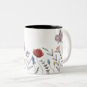 Hand drawn Floral Mug