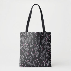 Hand Drawn Floral: Seamless Design Tote Bag