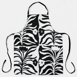 Hand Drawn Floral: Vintage Abstract Apron