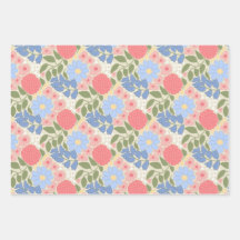 Hand-Drawn Floral Wrapping Paper 