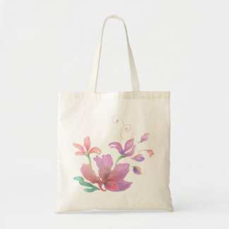 Hand-Drawn Flower Bag
