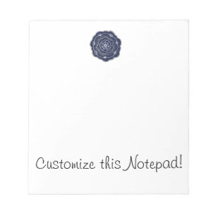 Hand Drawn Flower Doily Design Notepad