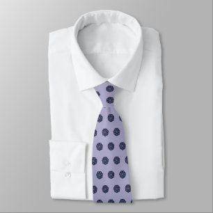 Hand Drawn Flower Doily Design Tie