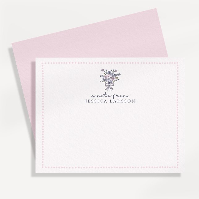 Hand drawn flowers, dotted frame a note from card (Creator Uploaded)