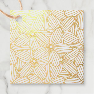 Hand Drawn Flowers Favour Tags