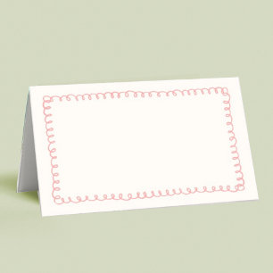 Hand Drawn French Vintage Wedding Name Place Card