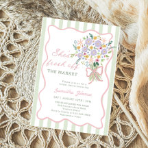 Hand drawn Fresh Off the Market Bridal Shower