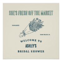 Hand Drawn Fresh Off the Market Bridal Shower