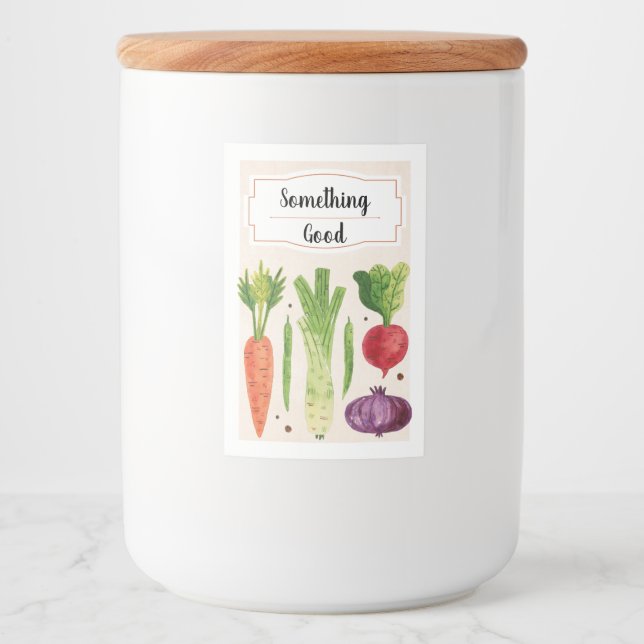 Hand Drawn Fresh Vegetables III Food Label (Front)