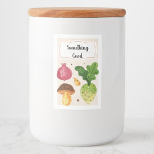 Hand Drawn Fresh Vegetables IV Food Label