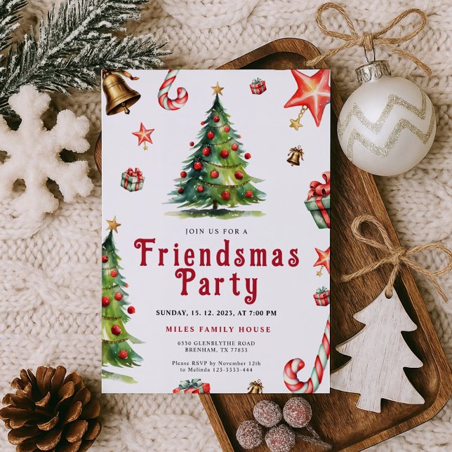 Hand Drawn Friendsmas Party Invitation (Creator Uploaded)