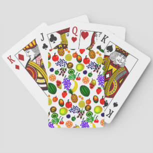 Hand Drawn Fruit Medley Pattern Playing Cards