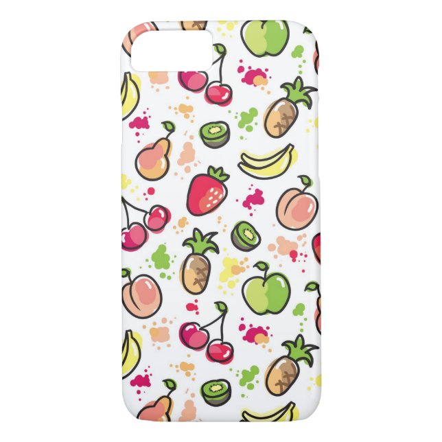 hand drawn fruits pattern Case-Mate iPhone case (Back)