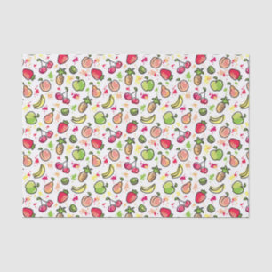 hand drawn fruits pattern tissue paper