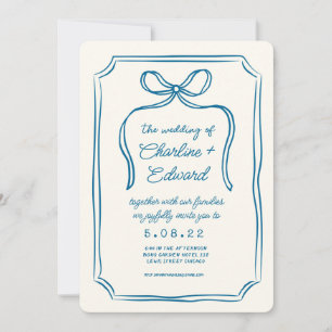 Hand Drawn Funky Drawing Handwritting Wedding  Invitation