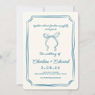 Hand Drawn Funky Drawing Handwritting Wedding  Invitation