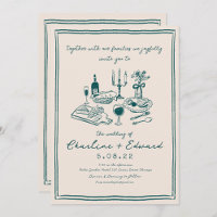 Hand Drawn Funky Drawing Handwritting Wedding 