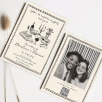 Hand Drawn Funky Drawing Handwritting Wedding 