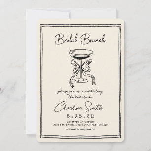 Hand Drawn Funky Handwritting Bridal Brunch Invitation
