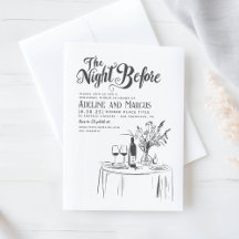 Hand Drawn Funky Whimsical Rehearsal Dinner