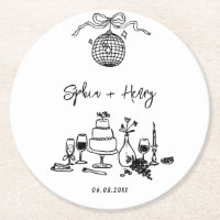 Hand drawn funky Whimsical  Wedding 