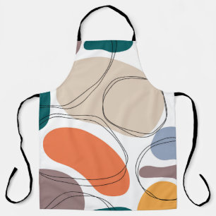 Hand drawn geometric seamless modern abstract mult apron
