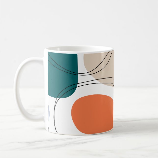 Hand drawn geometric seamless modern abstract mult coffee mug (Left)