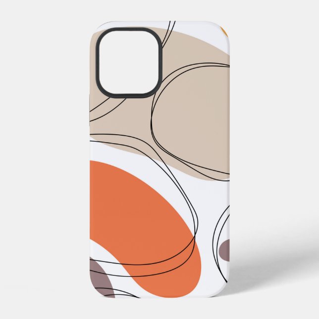 Hand drawn geometric seamless modern abstract mult iPhone case (Back)