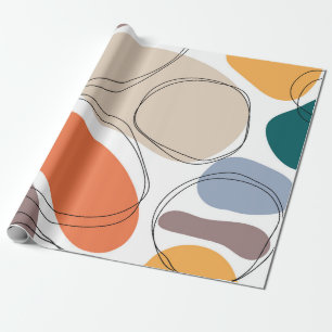 Hand drawn geometric seamless modern abstract mult wrapping paper