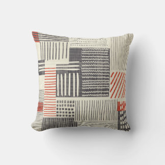 Hand-drawn geometric stripes, seamless pattern. cushion