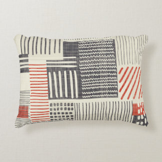 Hand-drawn geometric stripes, seamless pattern. decorative cushion